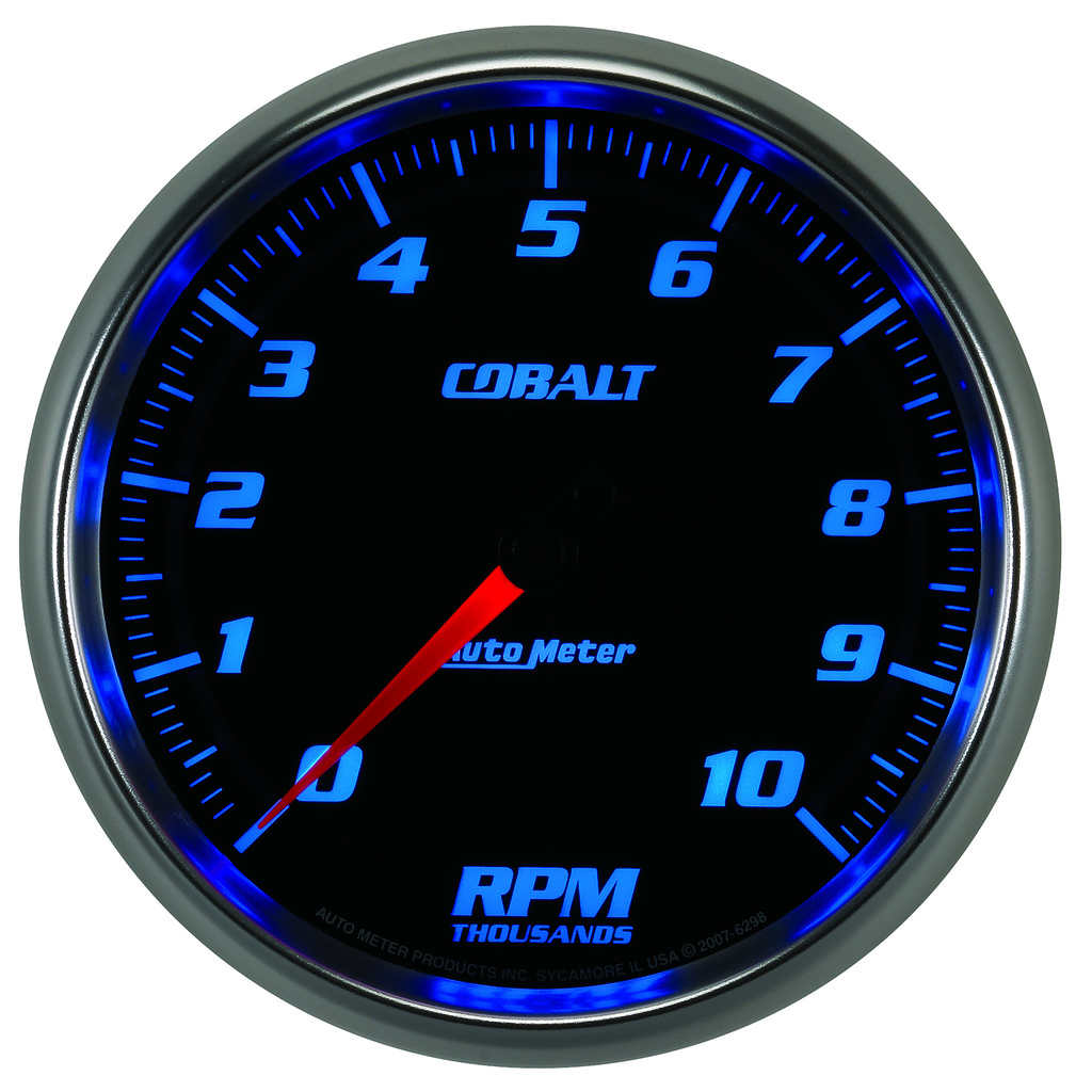 5" In-Dash Tachometer, 0-10,000 Rpm, Cobalt