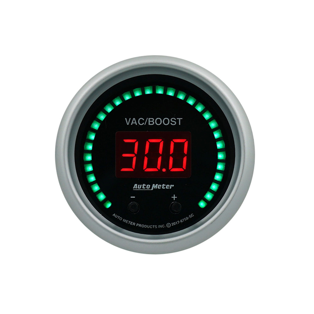 2-1/16" Two Channel Vac/Boost / Fluid Pressure, Selectable Scale Psi / Bar, Sport-Comp Elite Digital