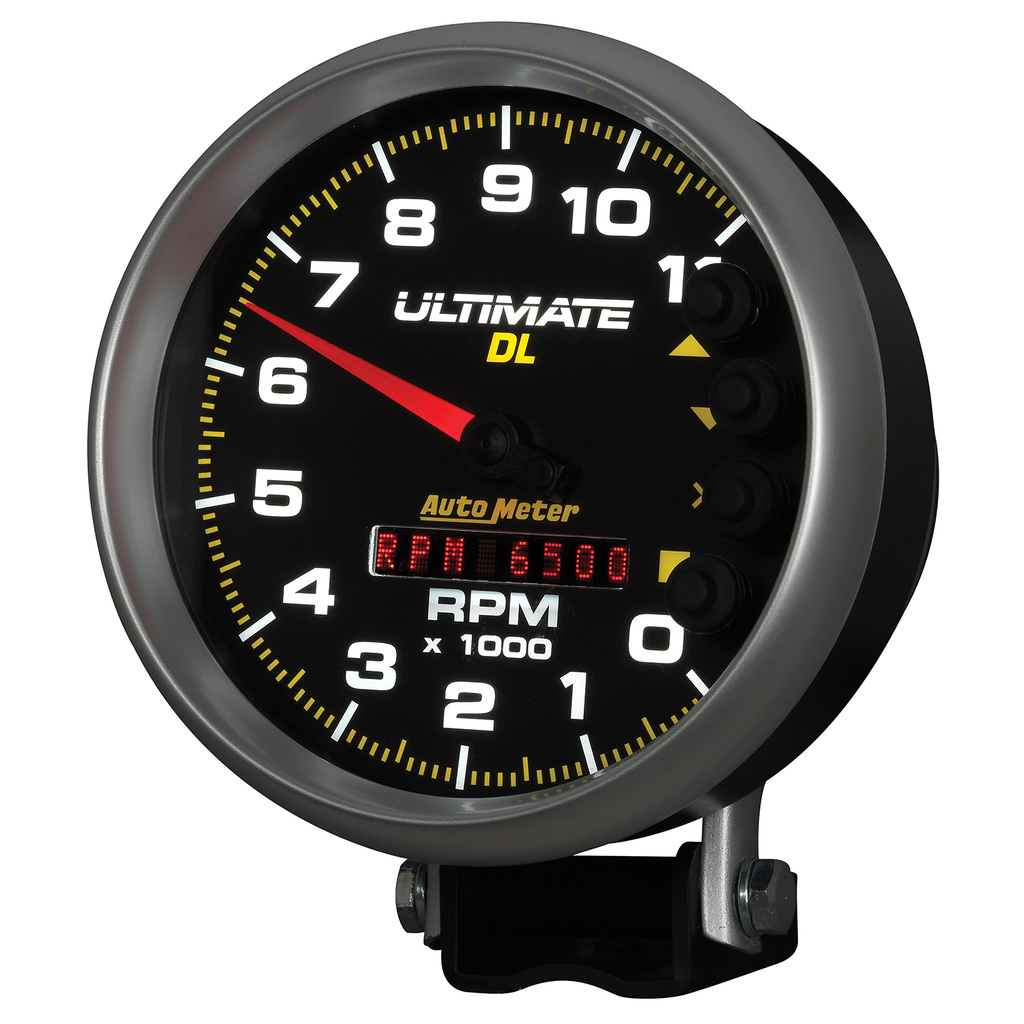 5" Tachometer, 0-11,000 Rpm, Pedestal, Ultimate Dl Playback, Black