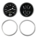 2 Gauge Direct Fit Dash Kit, Chevy Truck 47-53, 2 Gauge,  Old Tyme Black