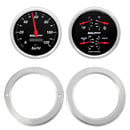 2 Gauge Direct Fit Dash Kit, Chevy Truck 54-55, 2 Gauge,  Designer Black