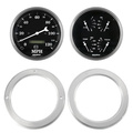 2 Gauge Direct Fit Dash Kit, Chevy Truck 54-55, 2 Gauge,  Old Tyme Black