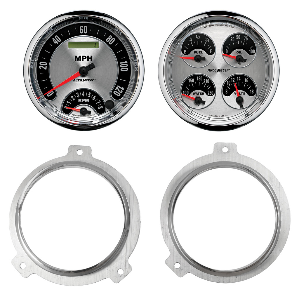 2 Gauge Direct Fit Dash Kit, Chevy Car 51-52, 2 Gauge,  American Muscle
