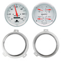 2 Gauge Direct Fit Dash Kit, Chevy Car 51-52, 2 Gauge,  Arctic White
