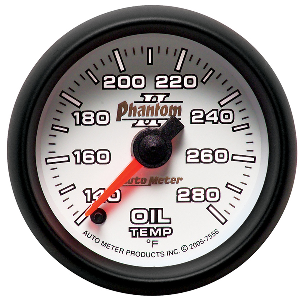 2-1/16" Oil Temperature, 140-280 °F, Phantom Ii