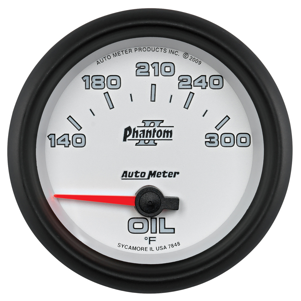 2-5/8" Oil Temperature, 140-300 °F, Phantom Ii