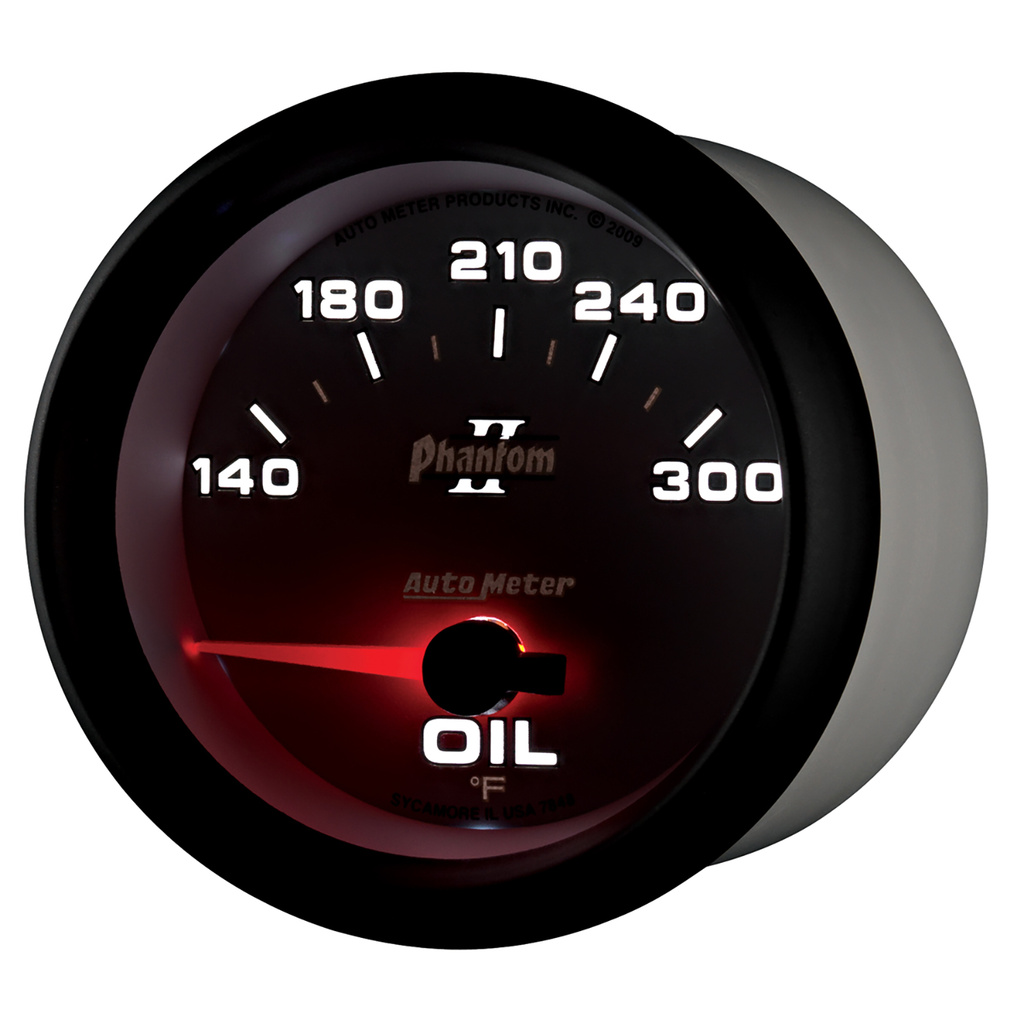 2-5/8" Oil Temperature, 140-300 °F, Phantom Ii