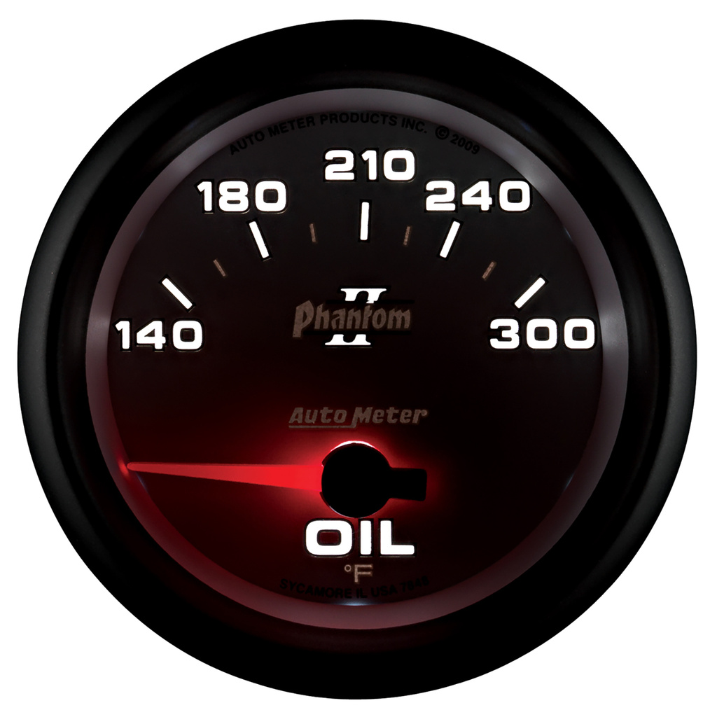 2-5/8" Oil Temperature, 140-300 °F, Phantom Ii