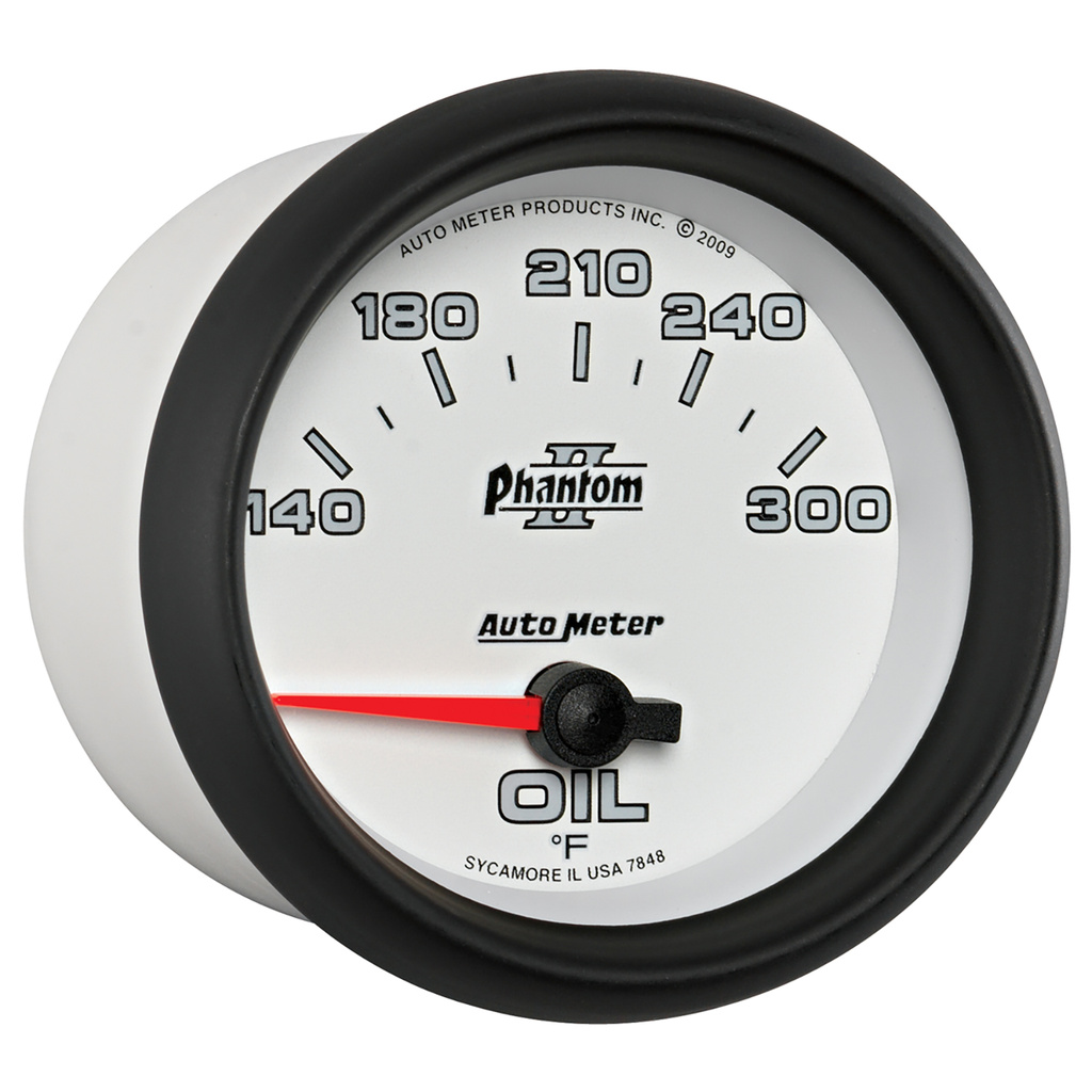 2-5/8" Oil Temperature, 140-300 °F, Phantom Ii