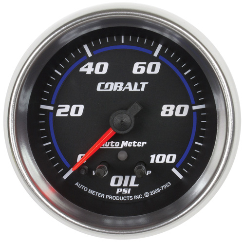 2-5/8" Oil Pressure, 0-100 Psi, Cobalt