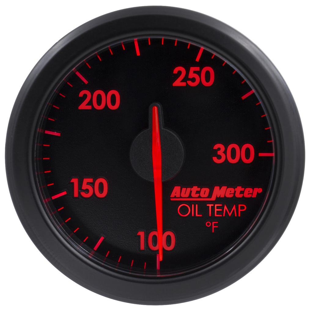 2-1/16" Oil Temp, 100-300`F, Airdrive, Black