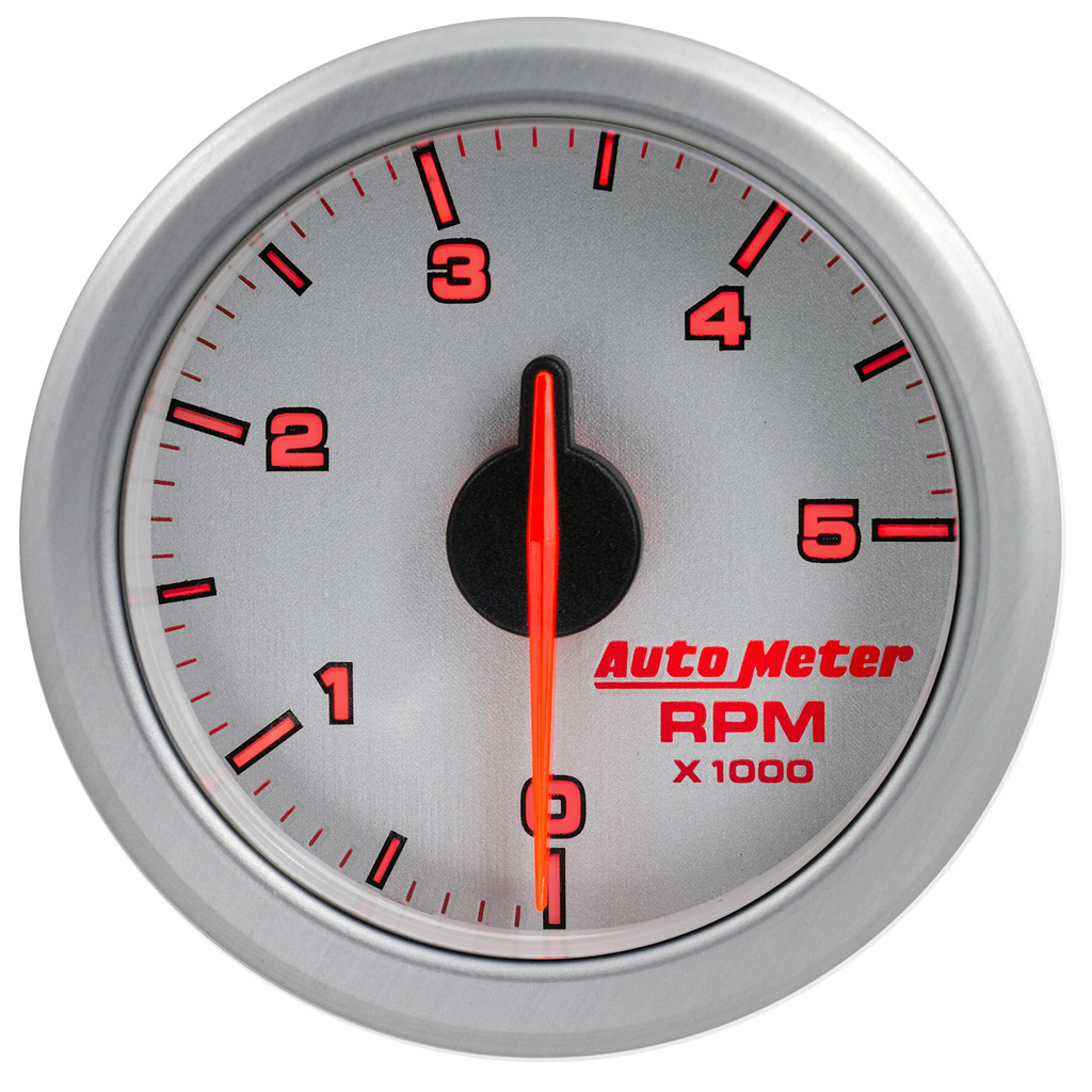 2-1/16" Tach, 0-5,000 Rpm, Airdrive, Silver