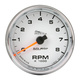 2-5/8" Tachometer, 0-8,000 Rpm, White, Pro-Cycle