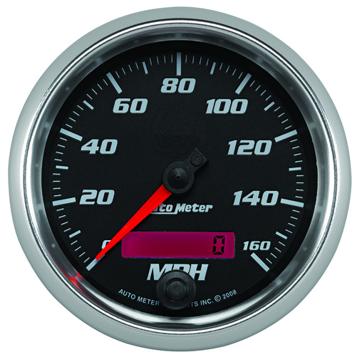 3-3/8" Speedometer, 0-160 Mph, Black, Pro-Cycle