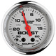 2-1/16" Vacuum/Boost, 30 In Hg/20 Psi, Marine Chrome Ultra-Lite