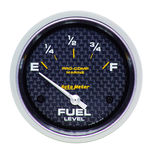 2-5/8" Fuel Level, 240-33 Ω, Marine Carbon Fiber