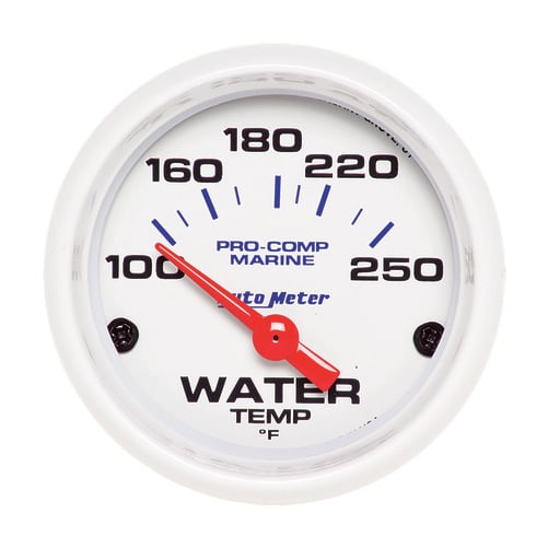 2-1/16" Water Temperature, 100-250 °F, Marine White