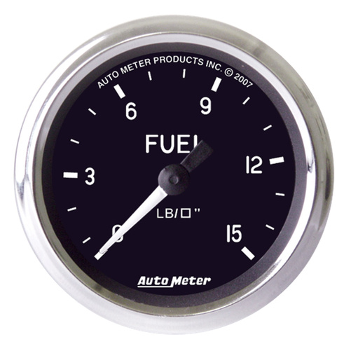 2-1/16" Fuel Pressure, 0-15 Psi, Cobra