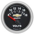 2-1/16" Voltmeter, 18v, Electric, Chevy Gold Bowtie