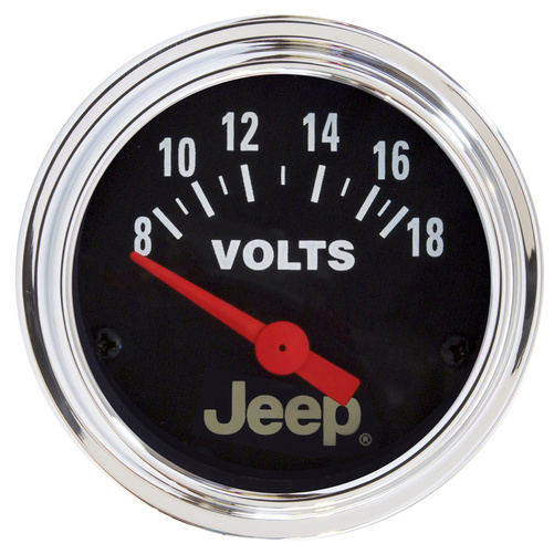 2-1/16" Voltmeter, 8-18v, Jeep