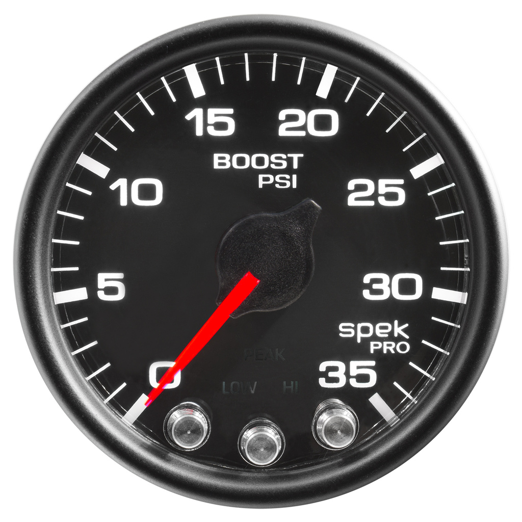2-1/16" Boost, 0-35 Psi, Spek-Pro, Black/Black