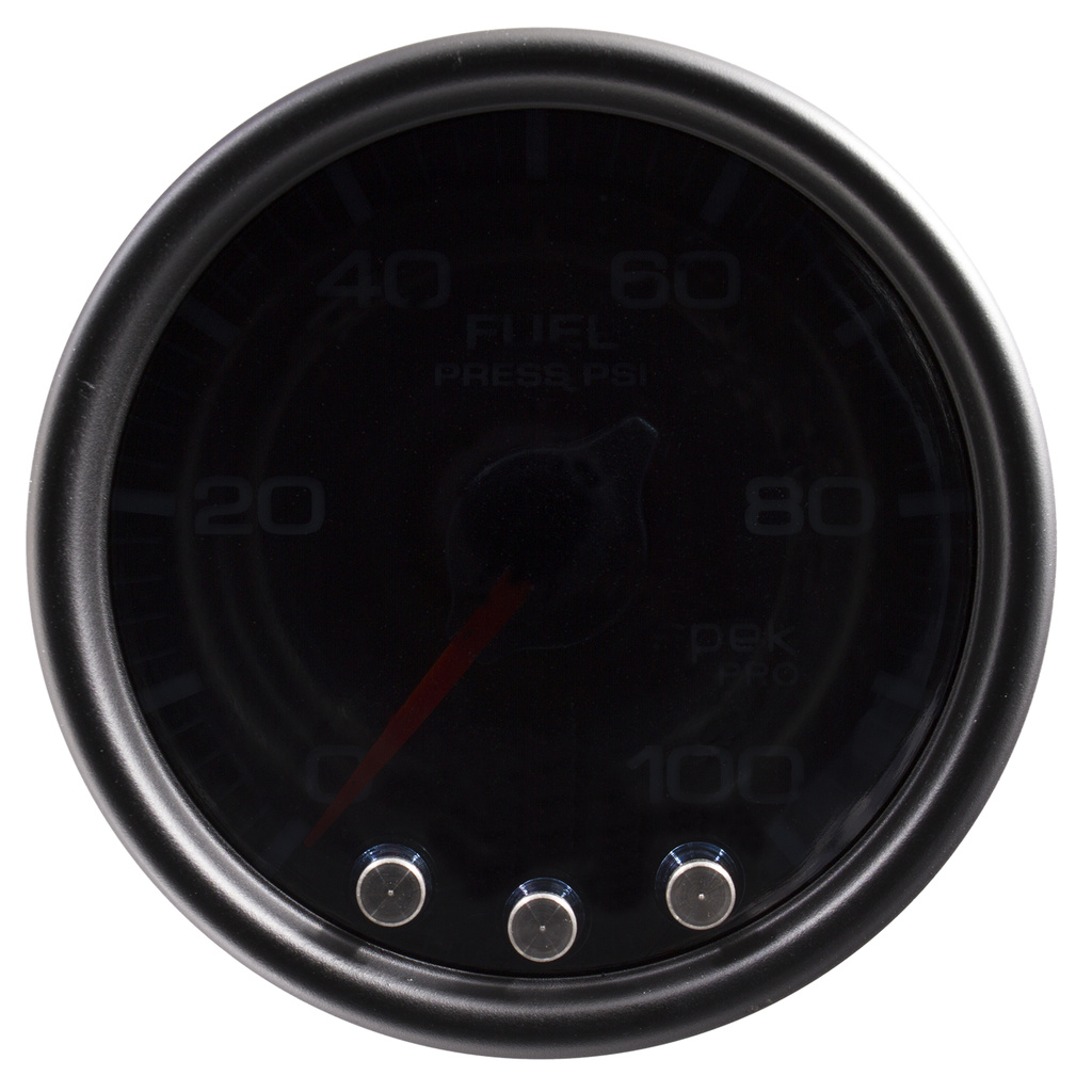 2-1/16" Fuel Pressure, 0-100 Psi, Spek-Pro, Black/Black