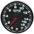 2-1/16" Nitrous Pressure, 0-1600 Psi, Spek-Pro, Black/Black