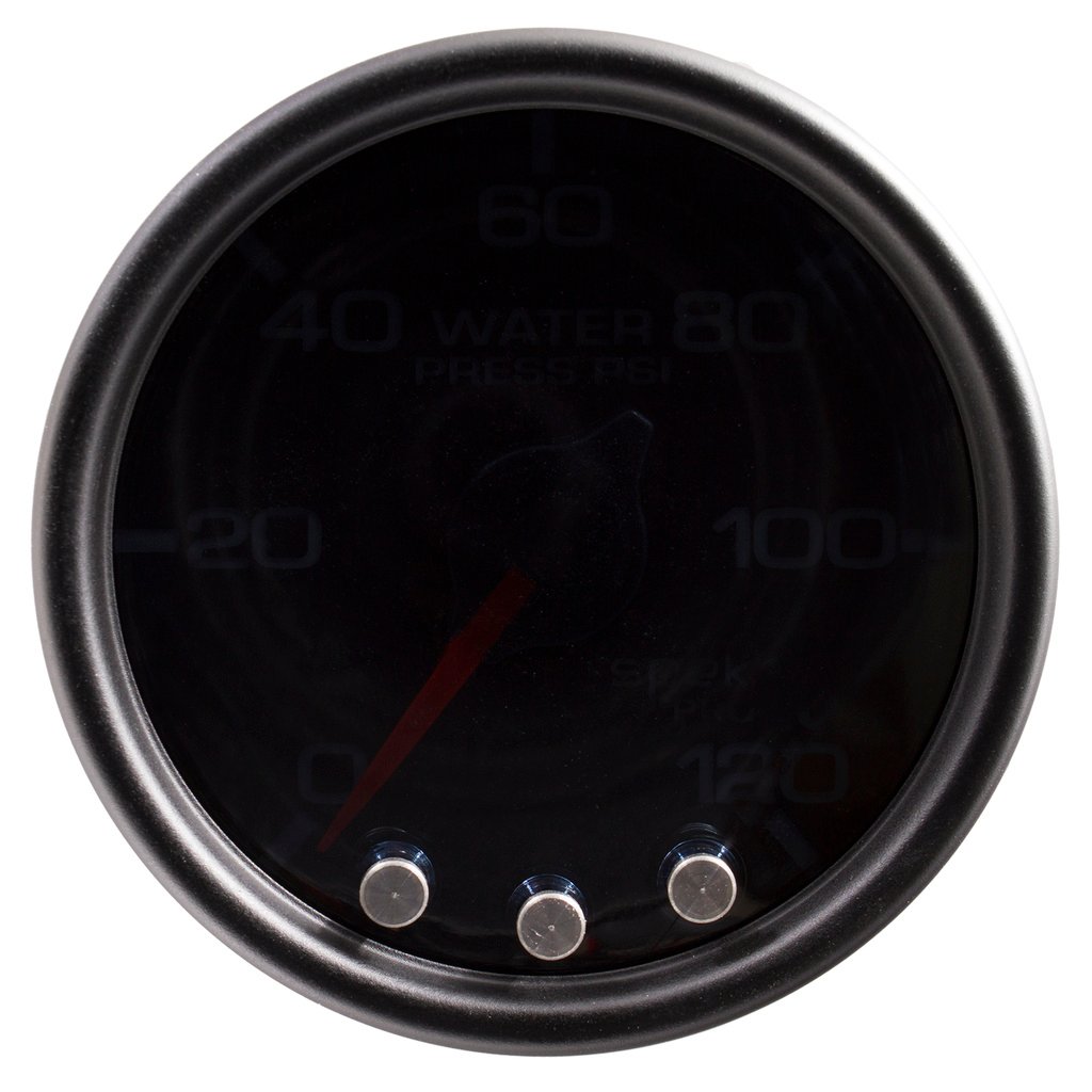 2-1/16" Water Pressure, 0-120 Psi, Spek-Pro, Black/Black