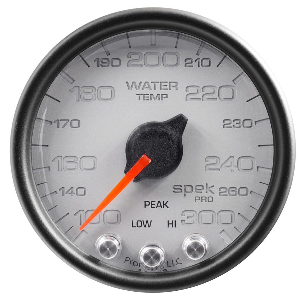 2-1/16" Water Temperature, 100-300 °F, Spek-Pro, Silver/Black