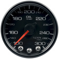 2-1/16" Oil Temperature, 100-300 °F, Spek-Pro, Black/Black, Ecu