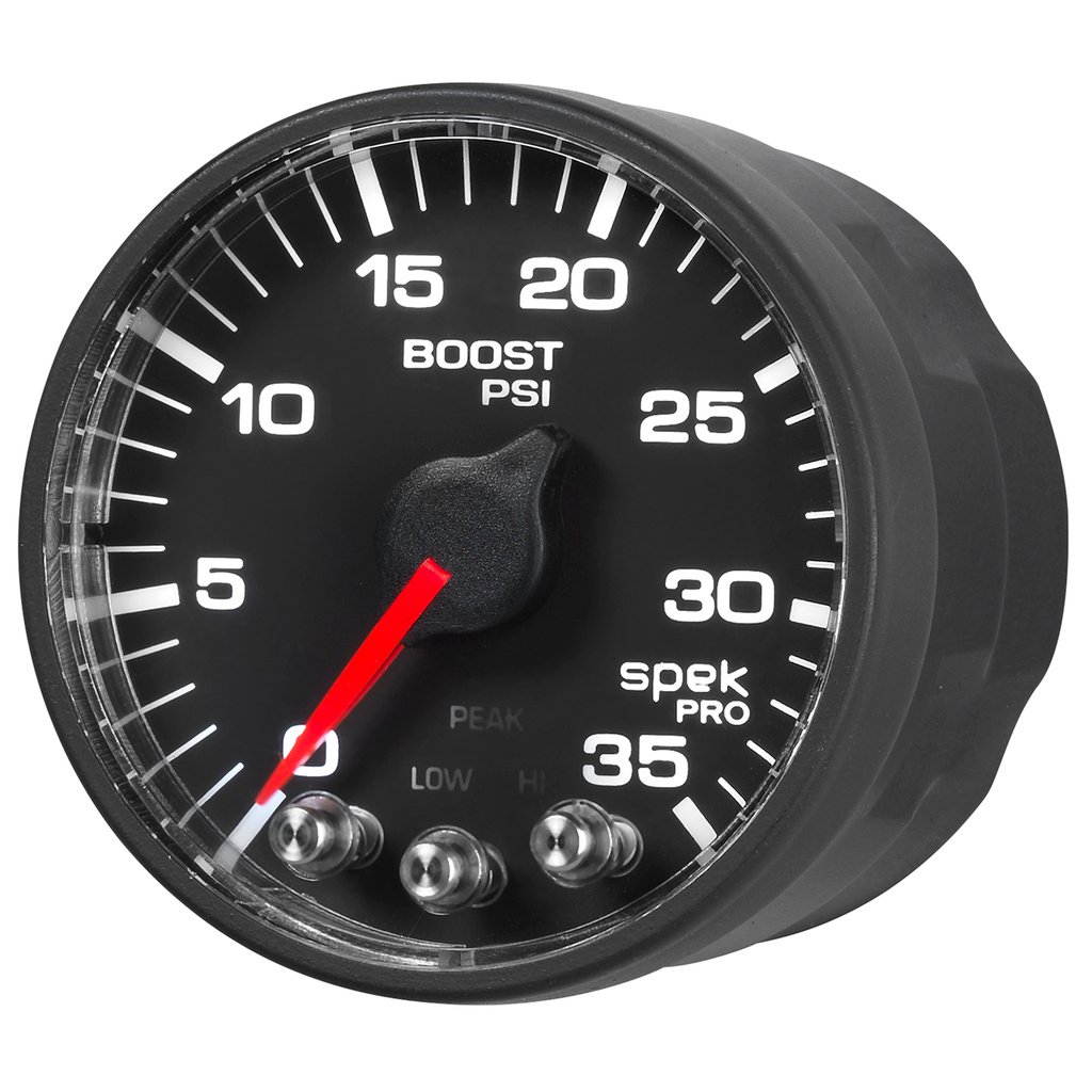 2-1/16" Boost, 0-35 Psi, Spek-Pro, Black/Black