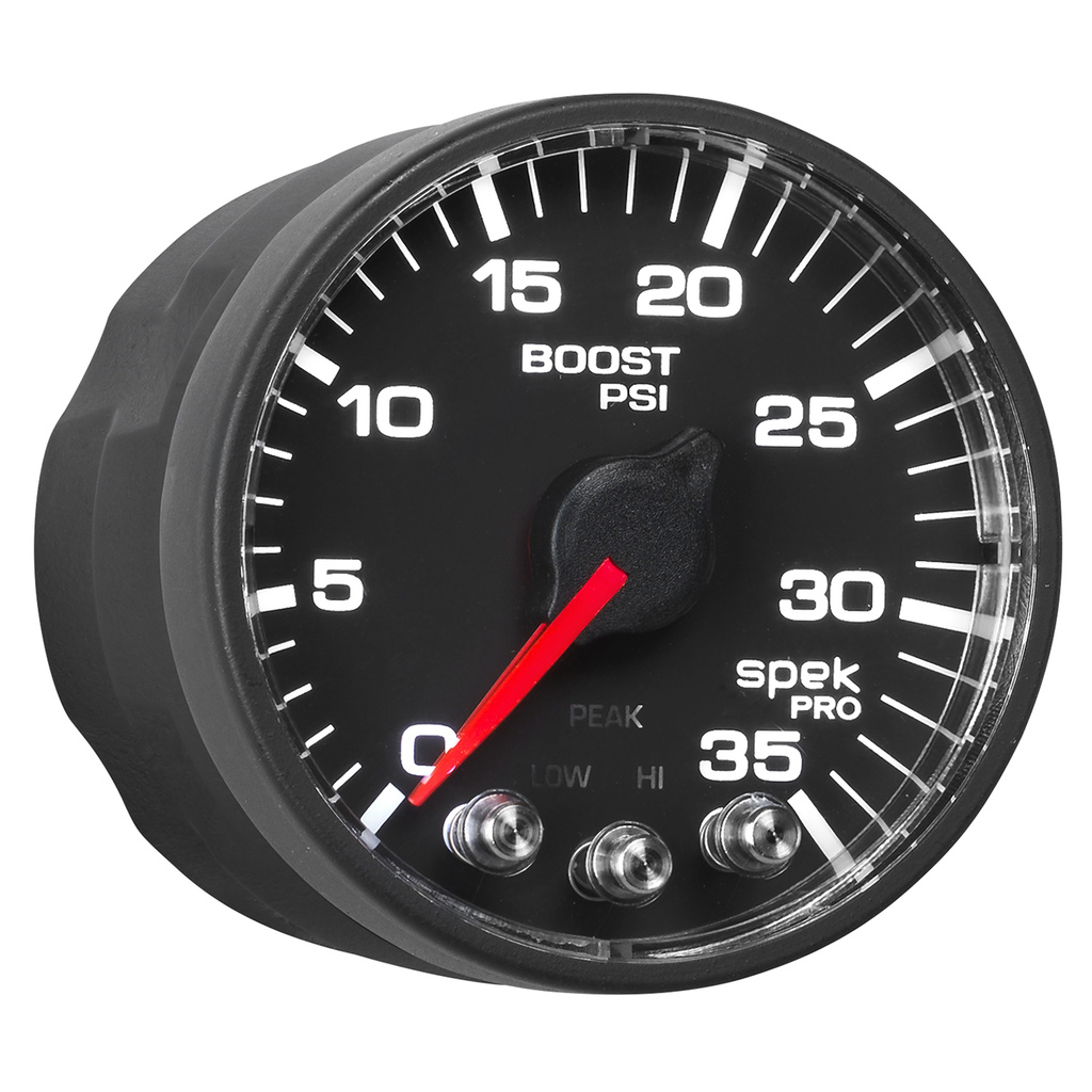 2-1/16" Boost, 0-35 Psi, Spek-Pro, Black/Black