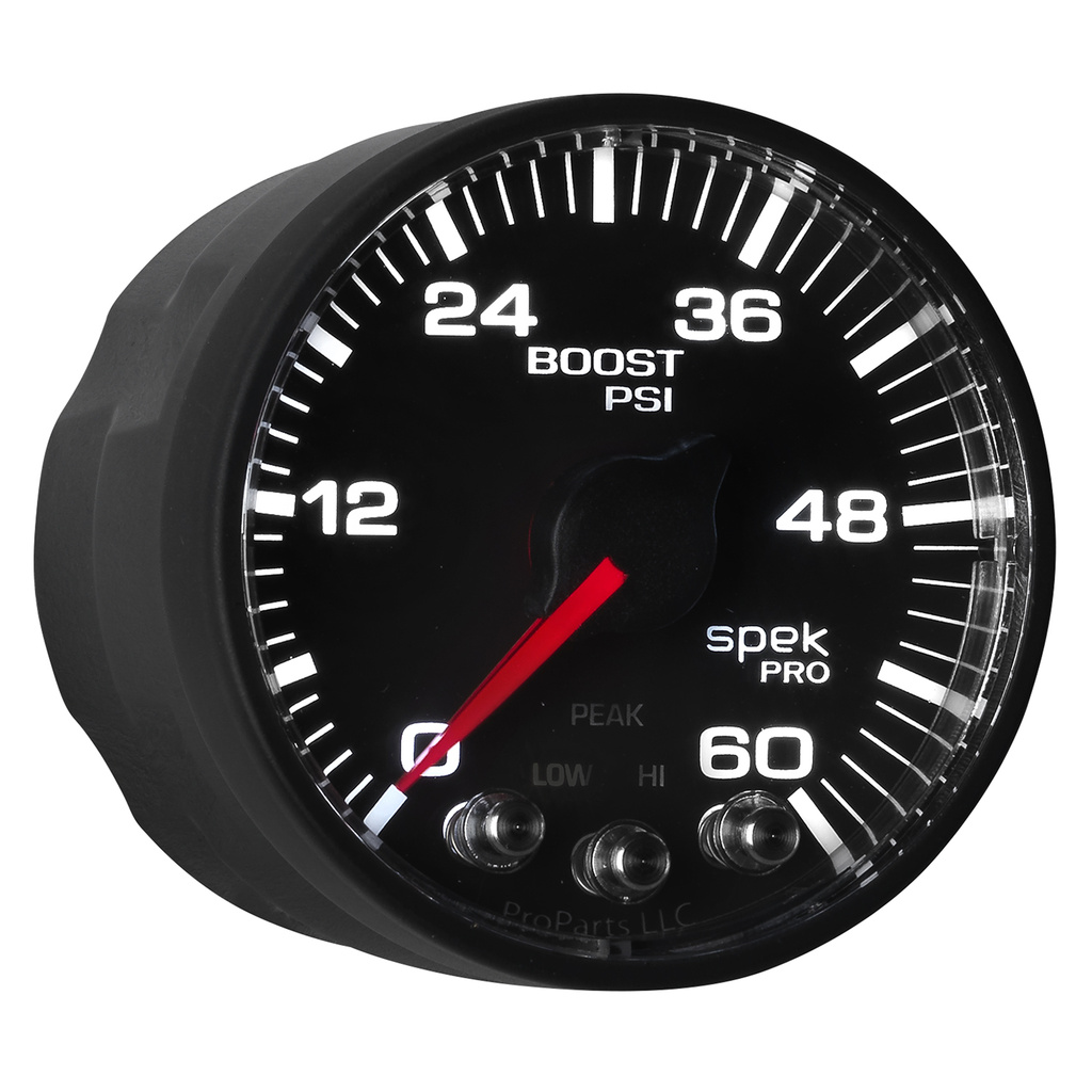 2-1/16" Boost, 0-60 Psi, Spek-Pro, Black/Black