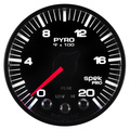 2-1/16" Pyrometer, 0-2000 °F, Spek-Pro, Black/Black