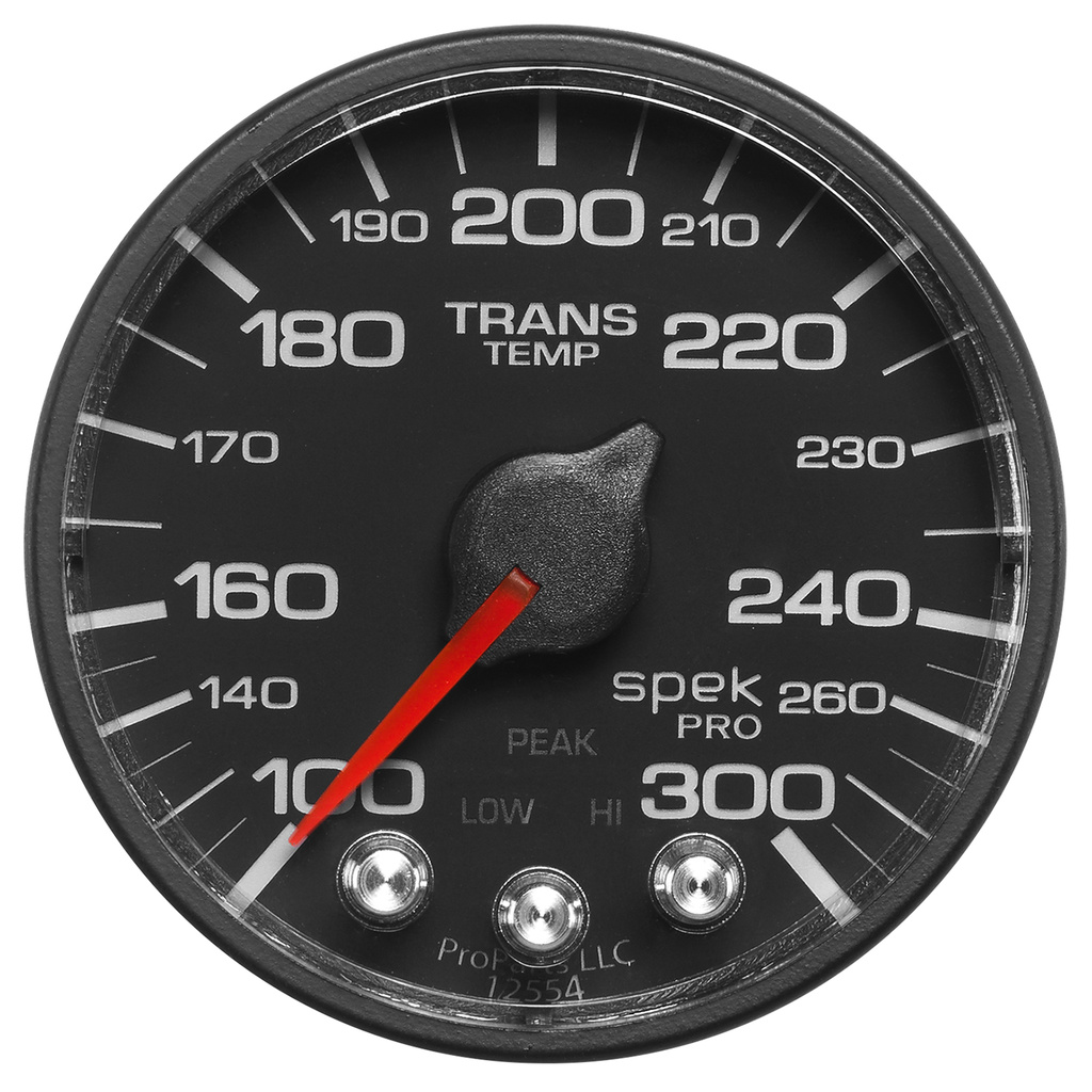 2-1/16" Transmission Temperature, 100-300 °F, Spek-Pro, Black/Black