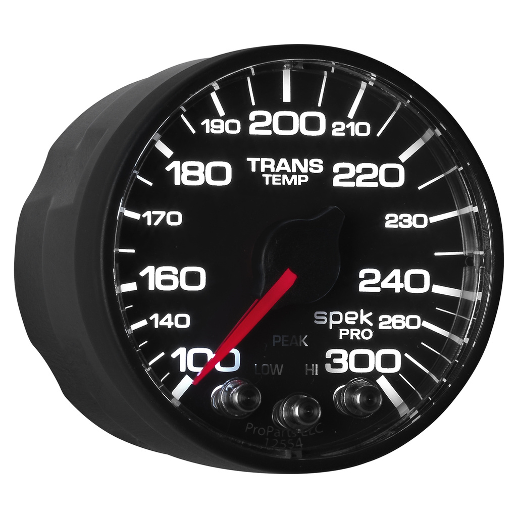 2-1/16" Transmission Temperature, 100-300 °F, Spek-Pro, Black/Black