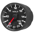 2-1/16" Voltmeter, 0-16v, Spek-Pro, Black/Black