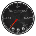 2-1/16" Water Pressure, 0-120 Psi, Spek-Pro, Black/Chrome