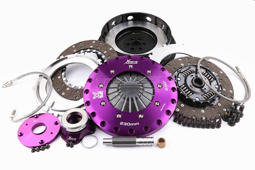 Xtrême Performance - 230mm Ressort hub Organique Disque double Kit d'embrayage Avec volant & CSC 1000Nm