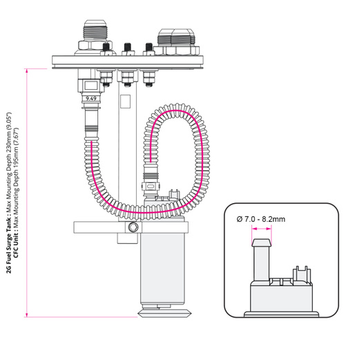 Kit de montage de pompe à carburant dans le réservoir, connexion rapide et épreuve E85