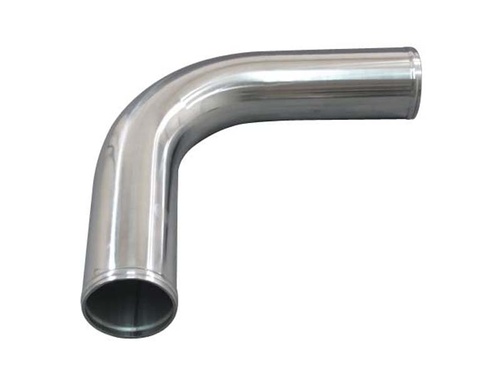 Tube en aluminium à 90 ° 2,5" poli
