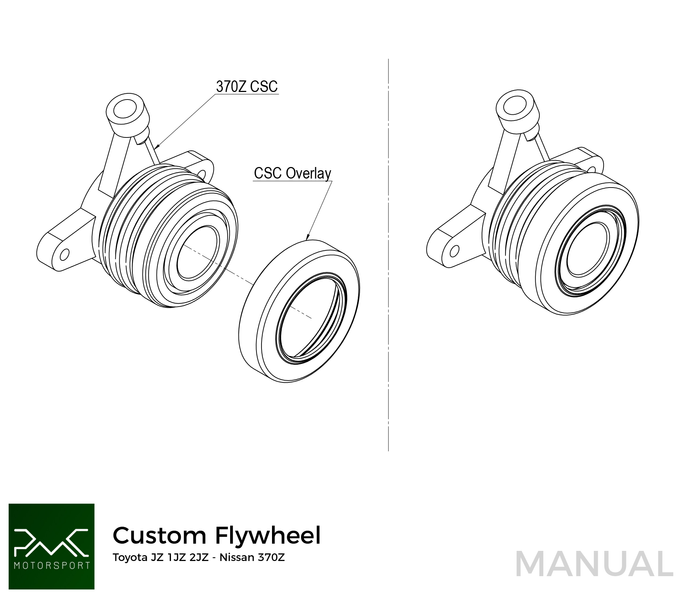PMC Flywheel GM Chevrolet V8 LS - Nissan 350z Z33 370Z Z34/184MM 7.25" (P)