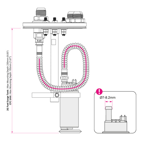 Kit de montage de pompe à carburant dans le réservoir, connexion rapide et épreuve E85